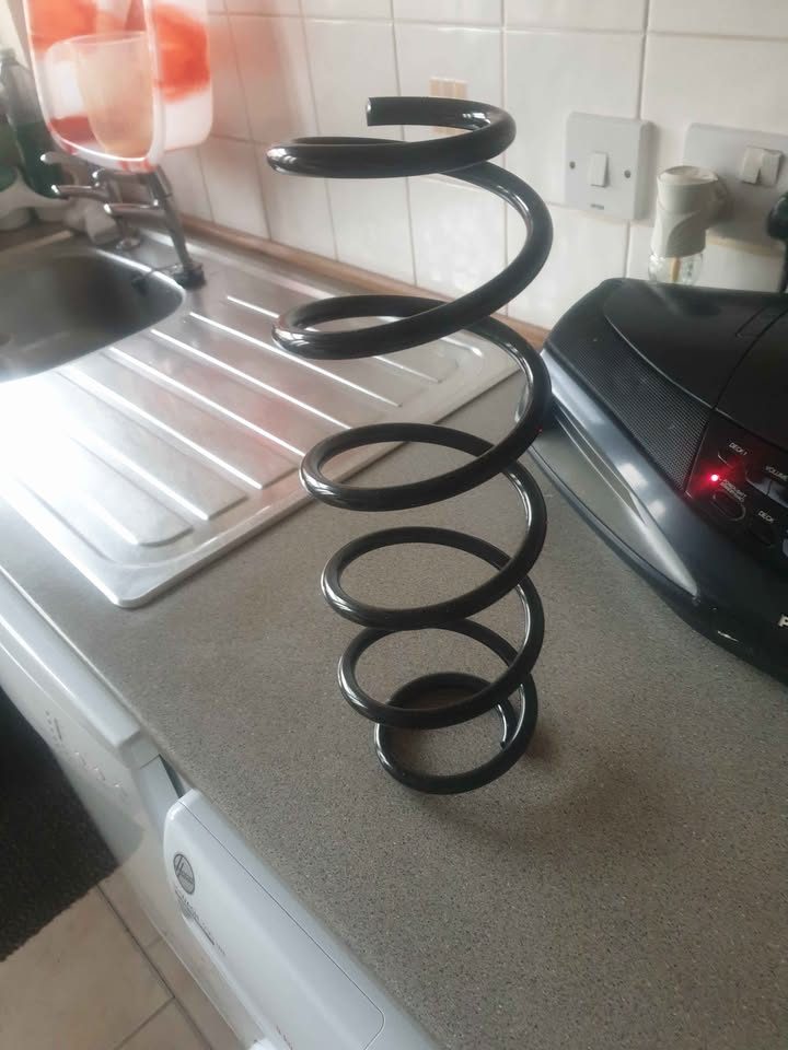Merc wheel nuts and new rear coil spring